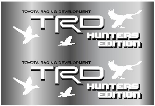 Paire d'autocollants latéraux édition Hunters style TRD pour Toyota FJ Cruiser
