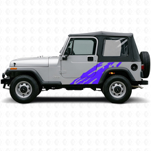 Autocollant en vinyle latéral graphique éclaboussures de boue pour Jeep Wrangler YJ 1987-1995_2