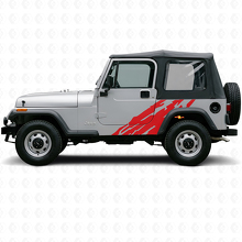 Autocollant en vinyle latéral graphique éclaboussures de boue pour Jeep Wrangler YJ 1987-1995_3