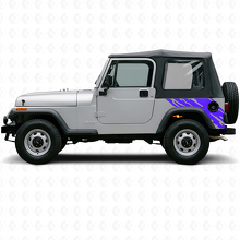 Autocollant vinyle graphique éclaboussures de boue arrière latéral pour Jeep Wrangler YJ 1987-1995_2