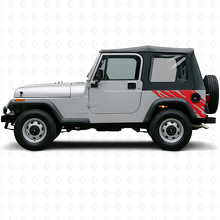 Autocollant vinyle graphique éclaboussures de boue arrière latéral pour Jeep Wrangler YJ 1987-1995_3