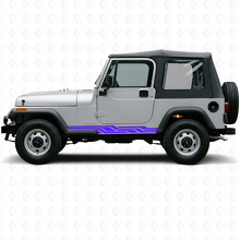 Autocollant latéral en vinyle à rayures entrelacées pour Jeep Wrangler YJ 1987-1995_2