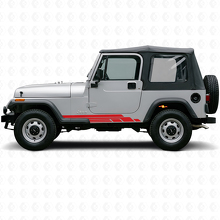 Kit de décalcomanies latérales en vinyle avec bandes courbes pour Jeep Wrangler YJ 1987-1995_3