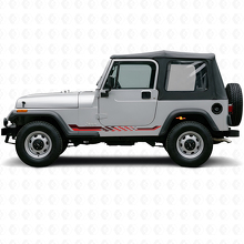 Autocollant Vinyle à Rayures Latérales Drapeau à Damier pour Jeep Wrangler YJ 1987-1995_3