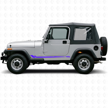 Autocollant latéral en vinyle à rayures nid d'abeille pour Jeep Wrangler YJ 1987-1995_2