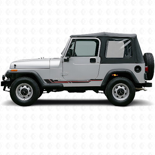 Autocollant en vinyle pour bas de caisse à lignes courbes pour Jeep Wrangler YJ 1987-1995_1