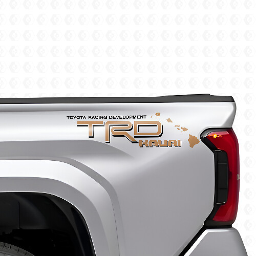 Kit d'autocollants vinyle pour côtés de caisse TRD Kauai Hawaii pour camions Toyota