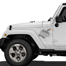 Autocollant vinyle traces de pneus boueux pour panneau latéral Jeep Wrangler Rubicon Renegade_2