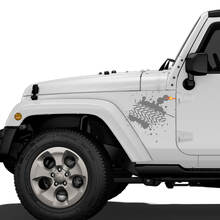 Autocollant vinyle traces de pneus boueux pour panneau latéral Jeep Wrangler Rubicon Renegade_2