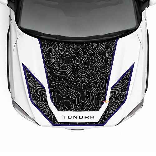 Autocollant vinyle complet carte topographique pour Toyota Tundra Hybride 2023_1