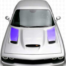 Kit de décalcomanie en vinyle insert de ventilation capot bande contour blackout pour Dodge Challenger 2015+_2