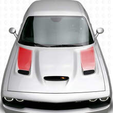 Kit de décalcomanie en vinyle insert de ventilation capot bande contour blackout pour Dodge Challenger 2015+_3