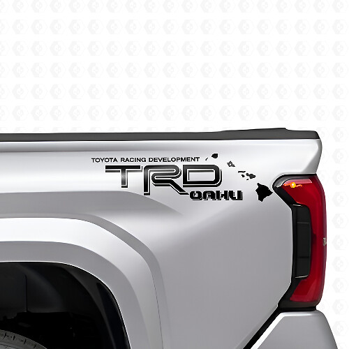Kit d'autocollants en vinyle TRD Oahu Hawaii pour les flancs de caisse de camions Toyota