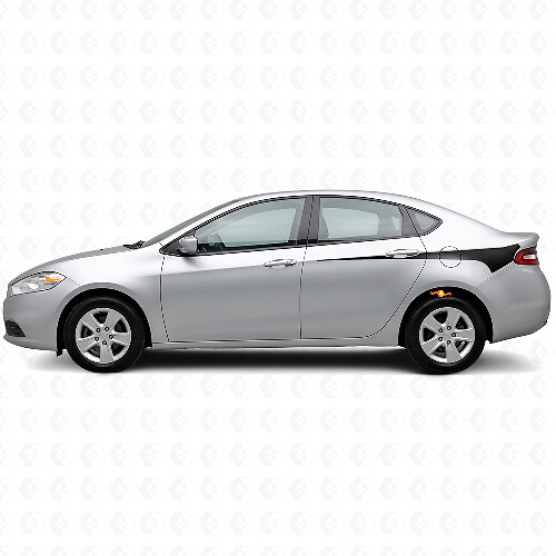 Autocollant en vinyle à bandes latérales arrière affûtées pour Dodge Dart 2013+_1