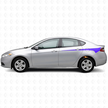 Autocollant en vinyle à bandes latérales arrière affûtées pour Dodge Dart 2013+_2