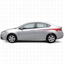 Autocollant en vinyle à bandes latérales arrière affûtées pour Dodge Dart 2013+_3