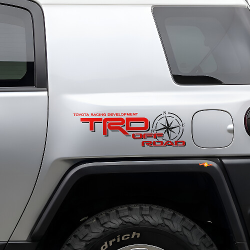 Autocollants latéraux en vinyle TRD Off Road Compass pour Toyota FJ Cruiser