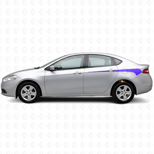 Autocollant vinyle à bandes latérales courbes affûtées pour Dodge Dart 2013+_2