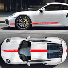 Kit complet d'autocollants en vinyle bandes style Porsche pour Porsche 911 Turbo S3_2