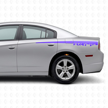 Autocollant vinyle bande personnalisée arrière latérale pour Dodge Charger 2011-2014_2