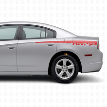 Autocollant vinyle bande personnalisée arrière latérale pour Dodge Charger 2011-2014_3