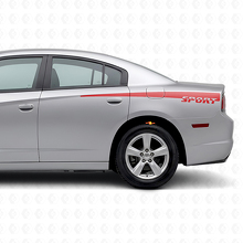 Autocollant en vinyle avec bandes latérales style sport pour Dodge Charger 2011-2014_3