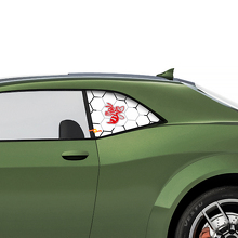 Autocollants en vinyle Angry Hornet pour vitre latérale de Dodge Challenger_2