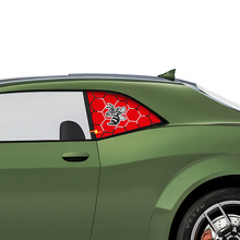 Autocollants en vinyle Angry Hornet pour vitre latérale de Dodge Challenger_3