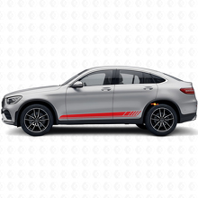 Autocollant vinyle bandes latérales style course pour Mercedes-Benz AMG GLC-Class C253_4