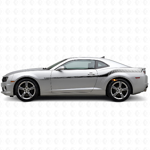 Kit de bandes latérales en vinyle style course pour Chevrolet Camaro 2010-2013_1