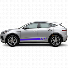 Kit d'autocollants en vinyle à rayures latérales damier pour Jaguar E-Pace 2017-2022_2