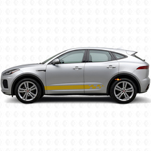 Kit d'autocollants en vinyle à rayures latérales damier pour Jaguar E-Pace 2017-2022_4