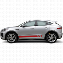 Kit d'autocollants en vinyle à rayures latérales damier pour Jaguar E-Pace 2017-2022_5