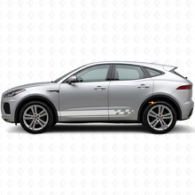 Kit d'autocollants en vinyle à rayures latérales damier pour Jaguar E-Pace 2017-2022_6