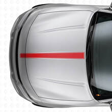 Autocollant Vinyle Fines Rayures Capot pour Dodge Charger_4