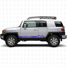 Autocollant en vinyle bandes pour bas de caisse style montagne pour Toyota FJ Cruiser_2