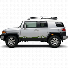 Autocollant en vinyle bandes pour bas de caisse style montagne pour Toyota FJ Cruiser_3