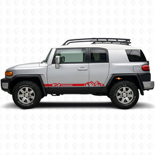 Autocollant en vinyle bandes pour bas de caisse style montagne pour Toyota FJ Cruiser_4