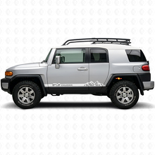 Autocollant en vinyle bandes pour bas de caisse style montagne pour Toyota FJ Cruiser_5