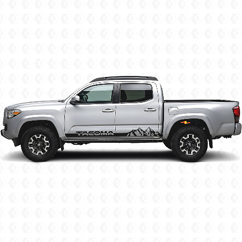 Autocollants en vinyle bandes bas de caisse style montagne pour Toyota Tacoma 2016-2023