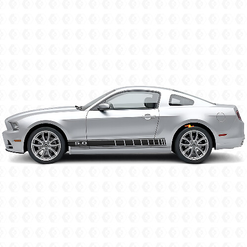 Kit de stickers vinyle bandes latérales 5.0 haute performance pour musclecar 2010-14_1