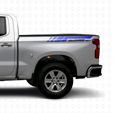 Kit de décalcomanies en vinyle de bandes latérales arrière Silverado RST pour Chevrolet Silverado 2019-2023_2