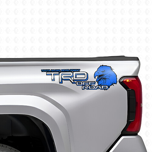 Ensemble d'autocollants en vinyle arrières latéraux TRD Off Road Eagle pour camions Toyota