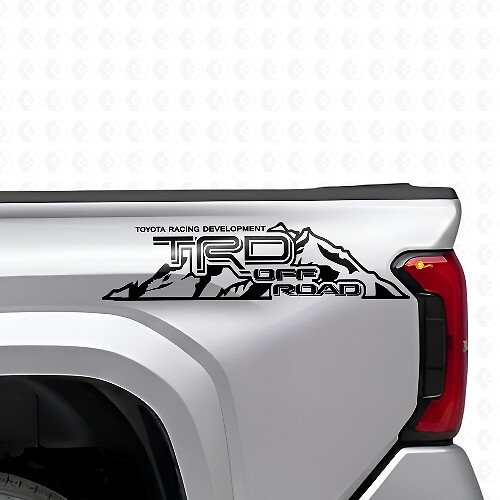 Ensemble d'autocollants latéraux en vinyle style montagne tout-terrain TRD pour camions Toyota