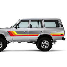 Kit d'autocollants vinyle à bandes latérales style vintage pour Toyota Land Cruiser 1986_2