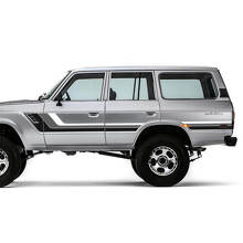 Kit d'autocollants vinyle à bandes latérales style vintage pour Toyota Land Cruiser 1986_3