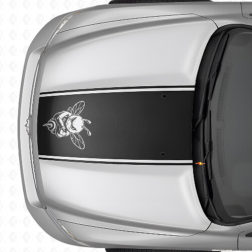 Autocollant vinyle bande contour capot Abeille Grincheuse pour Dodge Ram 1500 2500 3500