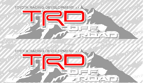 Kit de décalcomanies latérales en vinyle style montagne TRD Off Road pour voitures Toyota