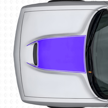 Autocollant vinyle contour noir pour prise d'air capot Dodge Challenger 2015+_2