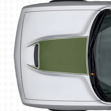 Autocollant vinyle contour noir pour prise d'air capot Dodge Challenger 2015+_3